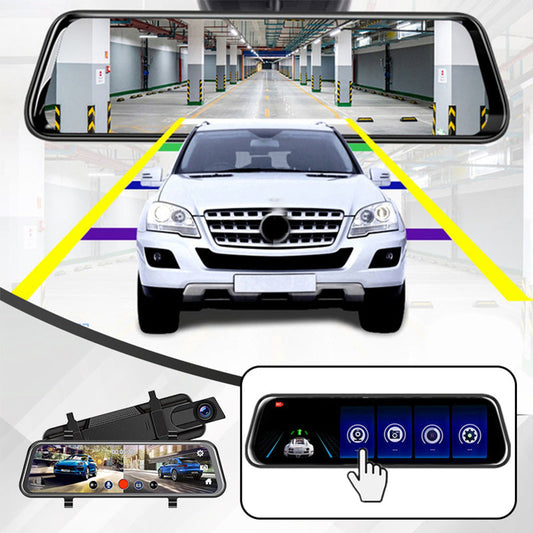 🚗📹 Câmera veicular 4K dupla frontal e traseira com tela touch inteligente 10”