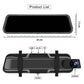 🚗📹 Câmera veicular 4K dupla frontal e traseira com tela touch inteligente 10”
