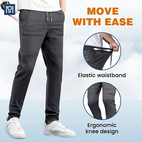 🔥👖 MultiPants masculinas elásticas – conforto total e liberdade de movimento  ✔ Versão 2 (dor + solução)