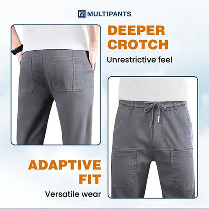 🔥👖 MultiPants masculinas elásticas – conforto total e liberdade de movimento  ✔ Versão 2 (dor + solução)