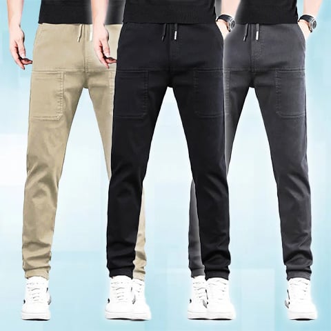 🔥👖 MultiPants masculinas elásticas – conforto total e liberdade de movimento  ✔ Versão 2 (dor + solução)