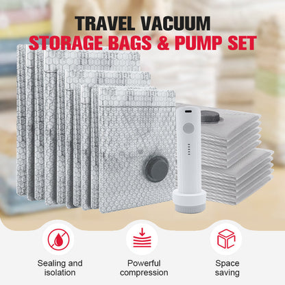 🧳✨ Sacos a Vácuo para Roupas com Bomba Portátil – Economize Espaço e Organize Sua Casa