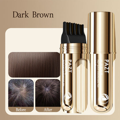 💇‍♀️ COMPRE 3 GANHE 2! ✨ PENTE DE TINTURA DE CABELO 2 EM 1 - Aplicação de precisão para cobertura de cabelos grisalhos, fórmula anti-gotejamento com óleo de argan nutritivo, tempo de processamento de 5 minutos 🌸🧴