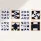 🧠🧩 Conjunto de blocos quebra-cabeça criativo preto e branco para crianças – diversão e aprendizado