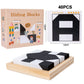 🧠🧩 Conjunto de blocos quebra-cabeça criativo preto e branco para crianças – diversão e aprendizado