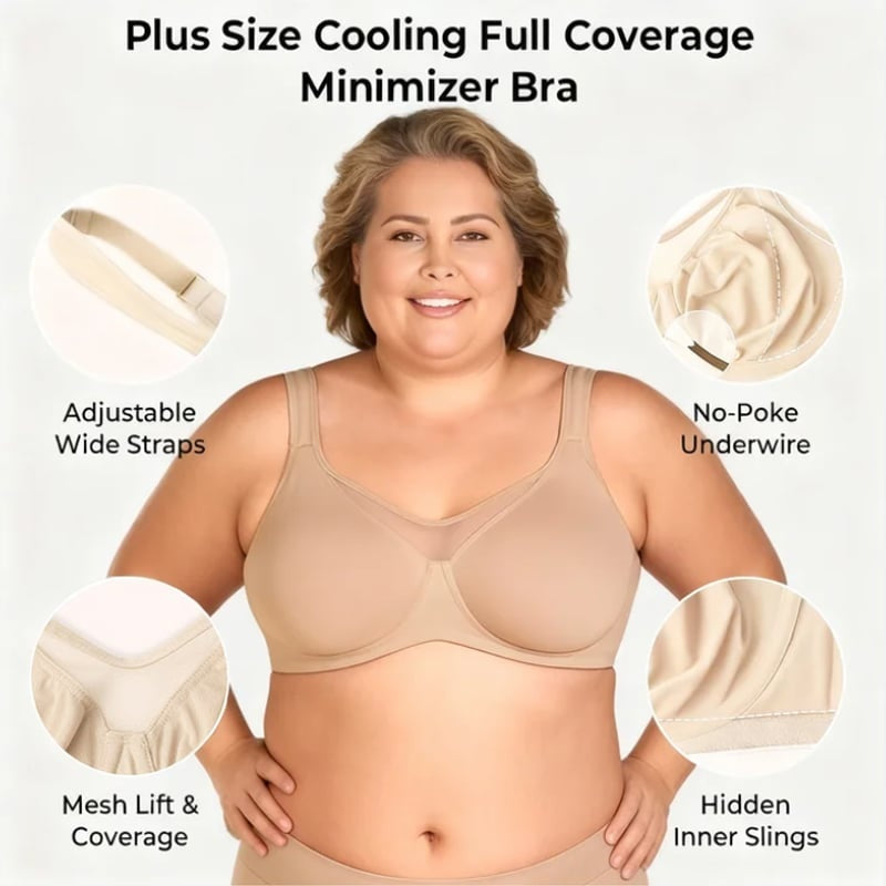 💆 Sutiã Plus Size Feminino Elegante, Transparente e Cobertura Total