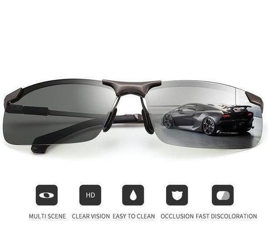 🔥🔥2026 Óculos de sol fotocromáticos com lentes polarizadas antirreflexo (50% de desconto) 😎