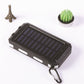 🔥 Carregador portátil solar de 10 000 mAh, carregador alimentado a energia solar com duas lanternas LED, carregador portátil para viagens e acampamentos