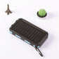 🔥 Carregador portátil solar de 10 000 mAh, carregador alimentado a energia solar com duas lanternas LED, carregador portátil para viagens e acampamentos