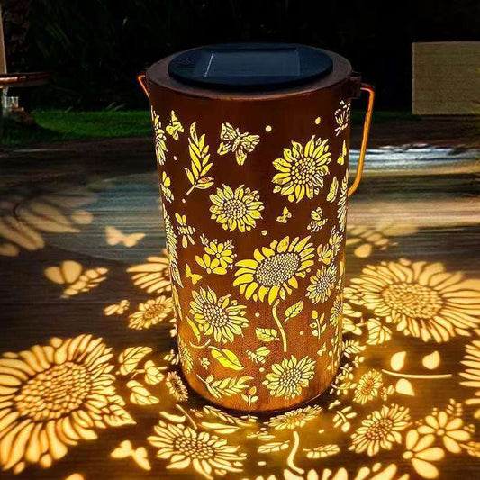 🌻✨ Lanterna solar de girassol – luz decorativa mágica para jardim e pátio