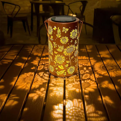 🌻✨ Lanterna solar de girassol – luz decorativa mágica para jardim e pátio