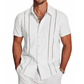 ✨👔 Camisa masculina de manga curta elegante e leve perfeita para o dia a dia e verão