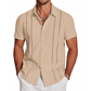 ✨👔 Camisa masculina de manga curta elegante e leve perfeita para o dia a dia e verão