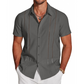 ✨👔 Camisa masculina de manga curta elegante e leve perfeita para o dia a dia e verão