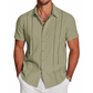 ✨👔 Camisa masculina de manga curta elegante e leve perfeita para o dia a dia e verão