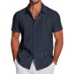 ✨👔 Camisa masculina de manga curta elegante e leve perfeita para o dia a dia e verão