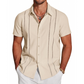 ✨👔 Camisa masculina de manga curta elegante e leve perfeita para o dia a dia e verão