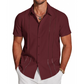 ✨👔 Camisa masculina de manga curta elegante e leve perfeita para o dia a dia e verão