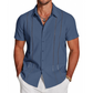 ✨👔 Camisa masculina de manga curta elegante e leve perfeita para o dia a dia e verão