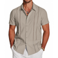 ✨👔 Camisa masculina de manga curta elegante e leve perfeita para o dia a dia e verão