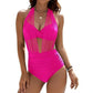 ✨👙 Biquíni feminino cintura alta com controle de barriga e design elegante em V