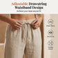 ⏳Oferta por tempo limitado com 50% de desconto! 👖⏰Calças capri femininas casuais em algodão e linho – Respiráveis, confortáveis e com um toque de elegância sem esforço 🌿✨