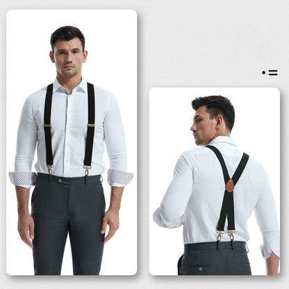 🎩🧷 Suspensório ajustável em X – estilo vintage com conforto e suporte o dia todo