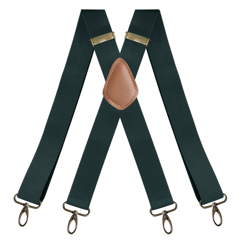 🎩🧷 Suspensório ajustável em X – estilo vintage com conforto e suporte o dia todo