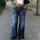 📢📢50% de desconto!! ⏰Calça jeans feminina estilo retrô boca de sino com bolsos