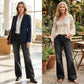📢📢50% de desconto!! ⏰Calça jeans feminina estilo retrô boca de sino com bolsos