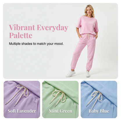 ✨🛋️ Conjunto feminino confortável 2 peças loungewear leve e estiloso para o dia a dia