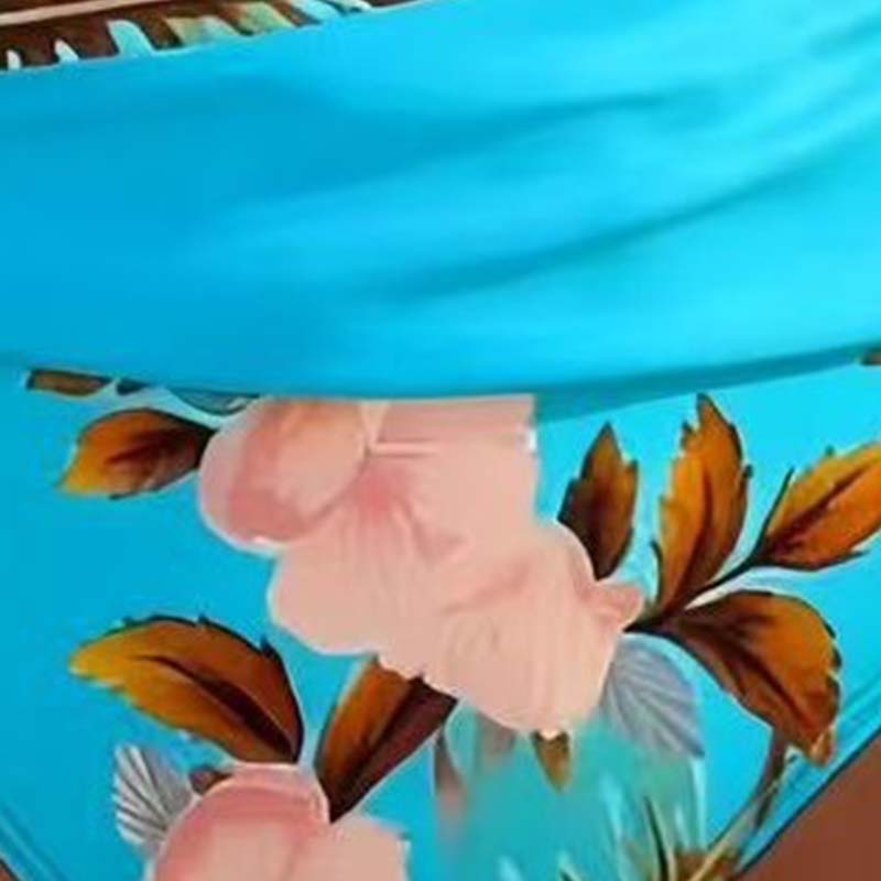 🌺👙 Conjunto de biquíni de cintura alta com motivos florais – Realça a silhueta e tem efeito adelgaçante, num estilo de férias super descontraído✨✅
