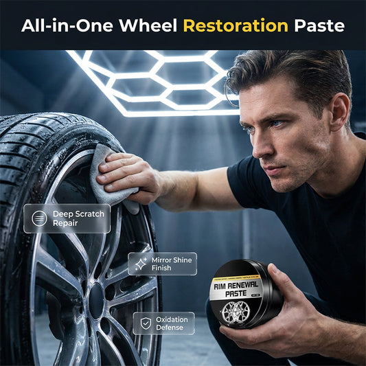 🚗✨ Pasta Restauradora para Rodas – Remove Arranhões e Restaura Brilho Instantâneo
