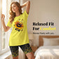 🌈✨ PROMOÇÃO RELÂMPAGO 50% DE DESCONTO! 👚 Conjunto feminino de túnica e shorts estampados – Modelagem solta, fenda lateral e estampas vibrantes por toda a peça 🩳