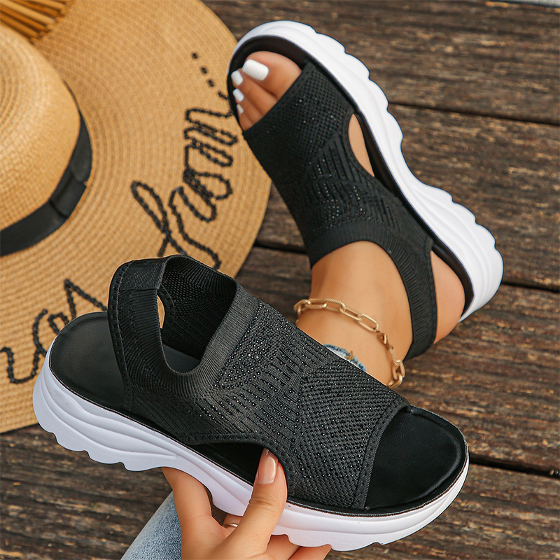 👡✨ Sandálias femininas de malha ultraleves com plataforma confortável para o dia todo