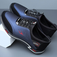 Sapatos masculinos leves e macios, sem cadarço.