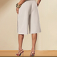 👖✨ Calça pantacourt de cintura alta com caimento elegante que alonga e valoriza a silhueta
