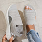 👡✨ Sandália feminina em malha respirável com plataforma leve e confortável para o verão