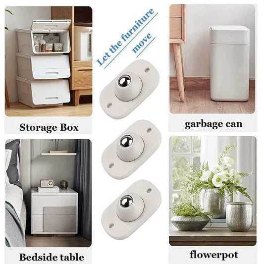 🪑🚀 PROMOÇÃO RELÂMPAGO: COMPRE 2 E GANHE 1 GRÁTIS! Rodízios Universais Adesivos em Aço Inox – Sem Furo, Fixação Super Forte, Giro 360° – Ideal para Sofás e Móveis Pesados 🛋️💨