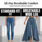 👖✨ Calça jeans de cintura alta e perna larga que alonga a silhueta e valoriza seu estilo com elegância
