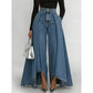 👖✨ Calça jeans de cintura alta e perna larga que alonga a silhueta e valoriza seu estilo com elegância