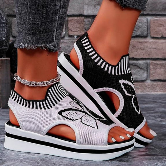 👡✨ Sandália feminina plataforma aberta confortável e respirável ideal para o verão