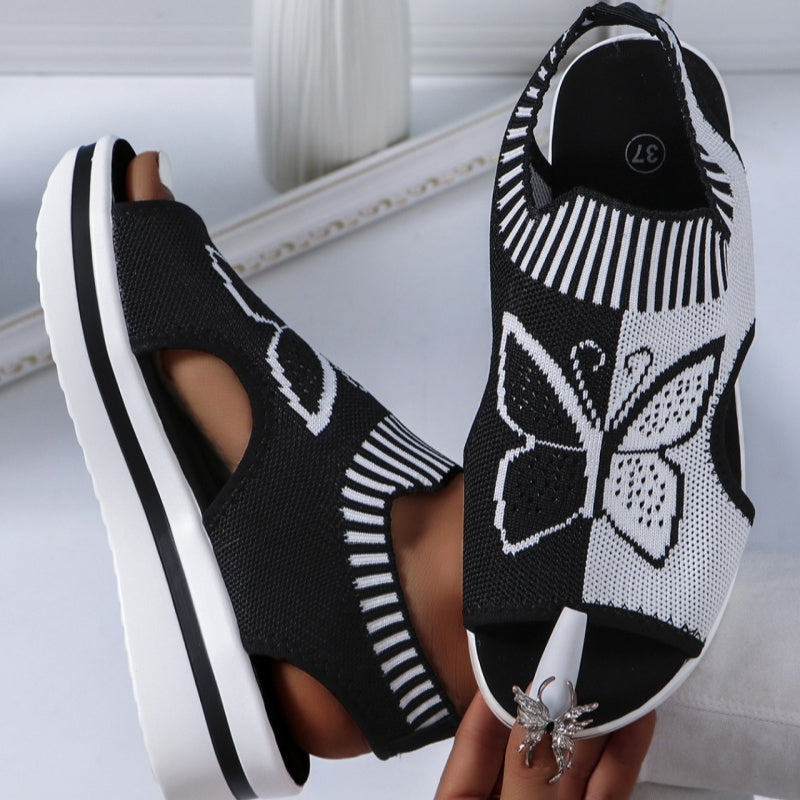 👡✨ Sandália feminina plataforma aberta confortável e respirável ideal para o verão
