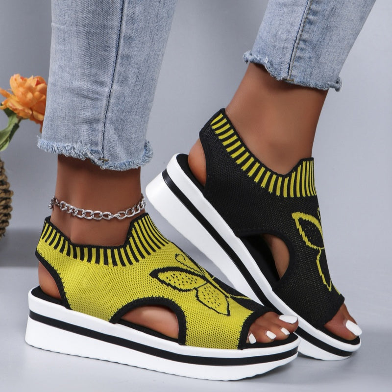 👡✨ Sandália feminina plataforma aberta confortável e respirável ideal para o verão