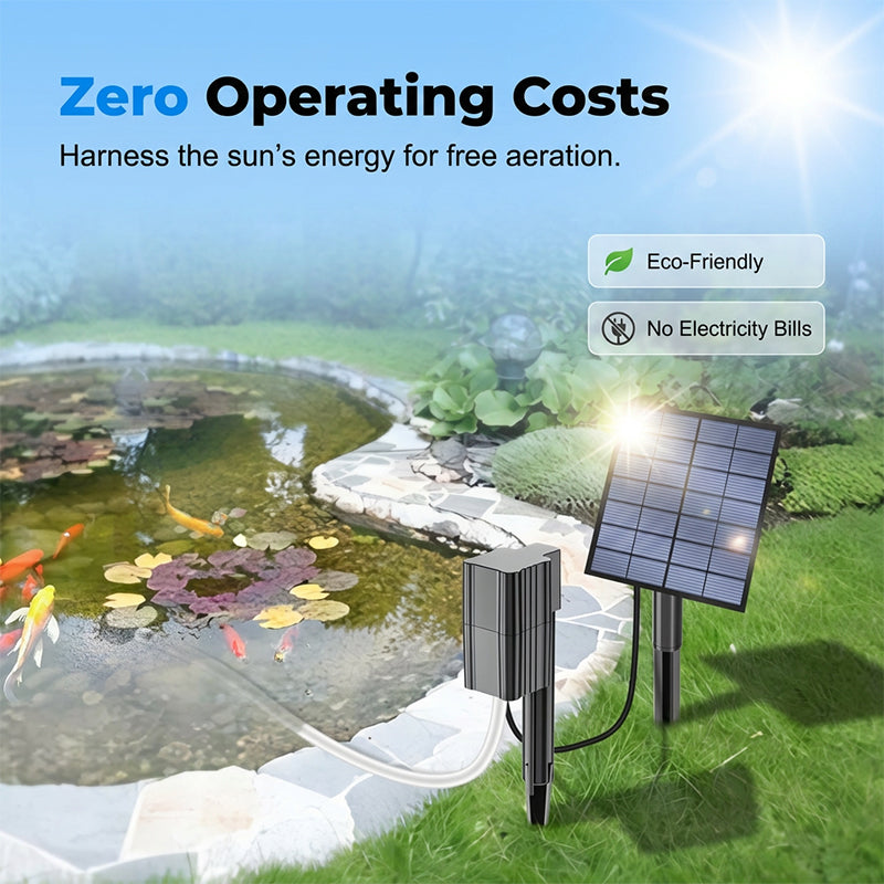 ☀️🐟 Aerador solar para lago – oxigenação contínua sem energia elétrica