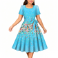 ✨👗 Vestido floral elegante feminino estampa moderna e caimento em A
