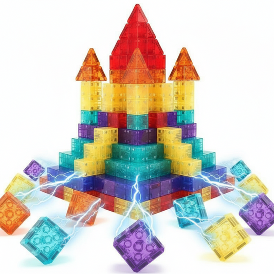🧲 Conjunto de blocos de construção magnéticos para crianças – diversão educativa que solta a imaginação! 🔧✨