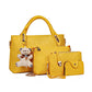 👜✨ Conjunto de 4 bolsas elegante e versátil para trabalho, viagens e uso diário