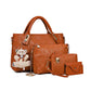 👜✨ Conjunto de 4 bolsas elegante e versátil para trabalho, viagens e uso diário