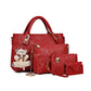 👜✨ Conjunto de 4 bolsas elegante e versátil para trabalho, viagens e uso diário